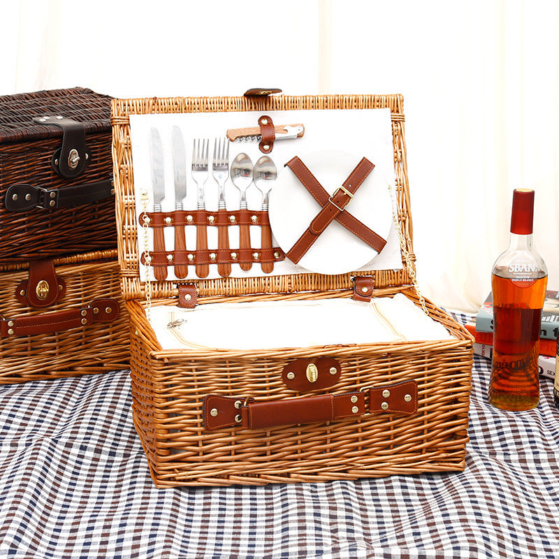 Rattan Wicker Picnic Basket