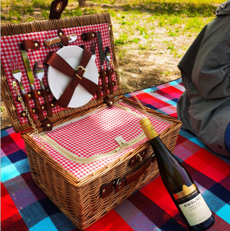 Rattan Wicker Picnic Basket