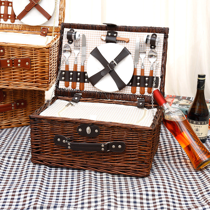 Rattan Wicker Picnic Basket